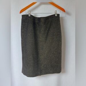 J. Crew Black and Gold Skirt